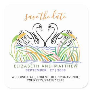 Minimalist Elegant Love Design Square Sticker