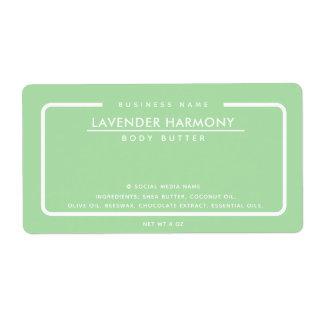 Minimalist elegant simple modern wraparound  label