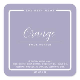 Minimalist elegant simple modern wraparound  square sticker