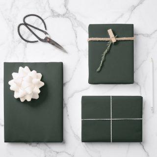 Minimalist Fir Green solid plain elegant  Sheets