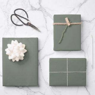 Minimalist Fir Spruce Green solid plain elegant  Sheets
