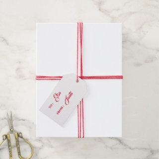 Minimalist From Santa Claus Christmas Holiday Gift Gift Tags