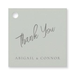Minimalist Hand-drawn Vines Sage Green Gray Favor Tags