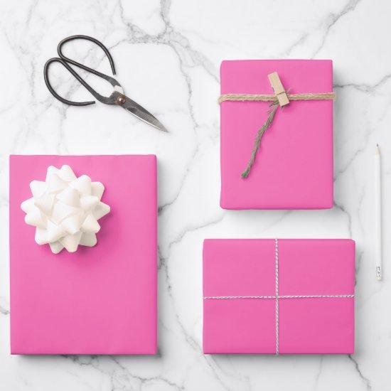 Minimalist hot pink solid plain elegant gift  sheets