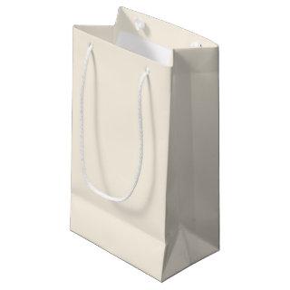 Minimalist light cream solid plain elegant  small gift bag