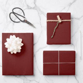 Minimalist Mahogany Red Plain Solid Colr Wrapping   Sheets