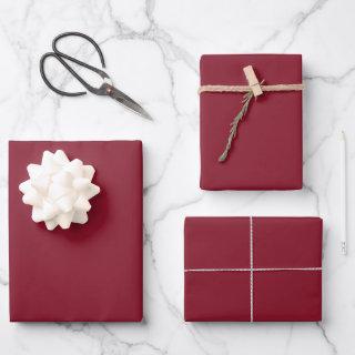 Minimalist merlot red solid plain elegant gift  sheets