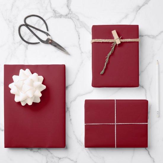 Minimalist Modern Abstract Maroon  Sheets