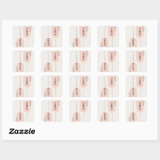 Minimalist & Modern Bohemian Custom Table Numbers  Square Sticker