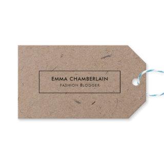 Minimalist Modern Rustic Kraft Paper Gift Tags