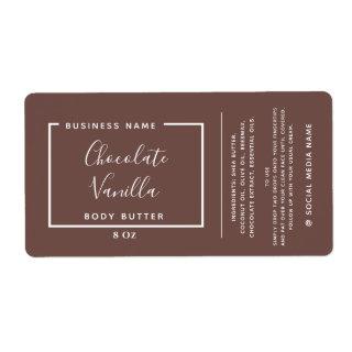 Minimalist modern typography cinnamon  product label