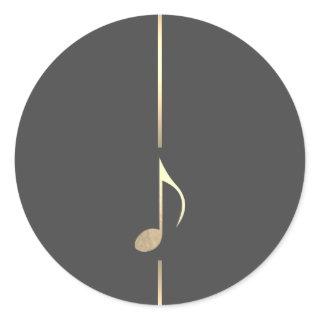 Minimalist Music Gold Eighth Note Sticker