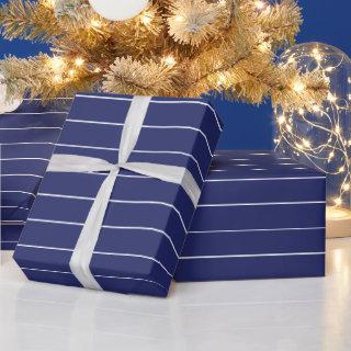 Minimalist navy blue white stripes elegant gift