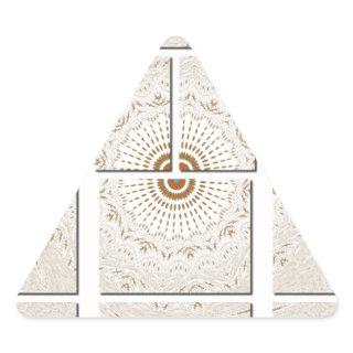 Minimalist Neutral Geometric Beige Tonal Design Triangle Sticker