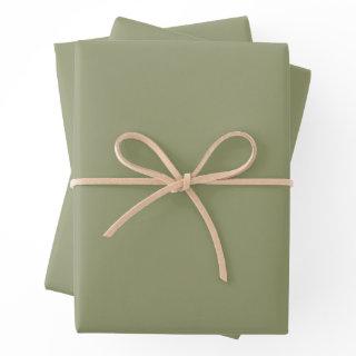 Minimalist Olive Sage Green Plain Solid Color  Sheets
