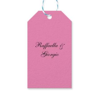 Minimalist personalized customized name pink color gift tags