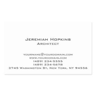 Minimalist Plain Architect Company  Rectangular Sticker