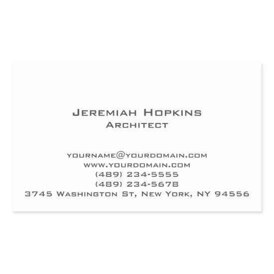 Minimalist Plain Architect Company  Rectangular Sticker