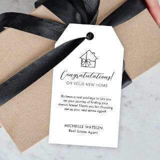 Minimalist Property Sale Agent Simple Gift Tag