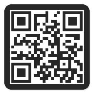 Minimalist QR Code Professional Business Company Square Sticker
