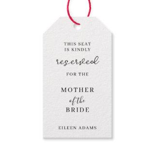 Minimalist Reserved Wedding Seating Chair Gift Tags