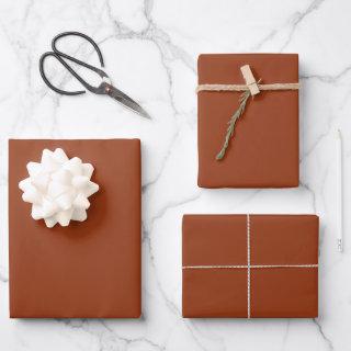 Minimalist rust cinnamon solid plain elegant gift  sheets