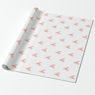 Minimalist Small Red Lobster Pattern