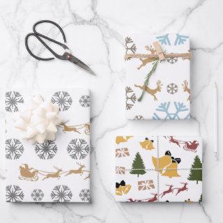 Minimalist Snowflakes, Deers, Trees and Bells  Sheets