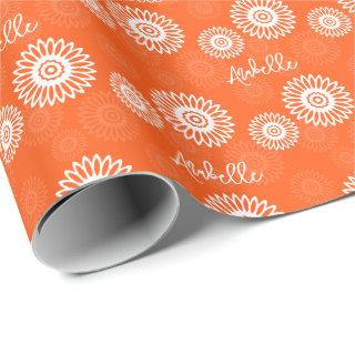 Minimalist tangerine orange daisy floral Name