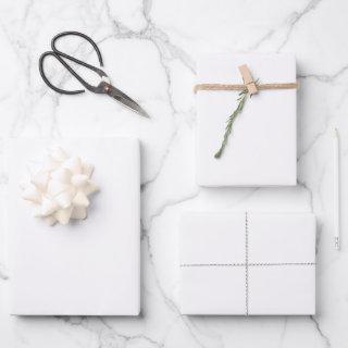 Minimalist white solid plain modern elegant chic  sheets