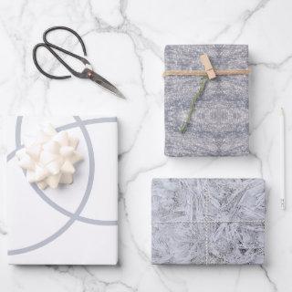 Minimalist winter snow frost white  sheets