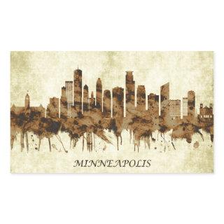 Minneapolis Minnesota Cityscape Rectangular Sticker