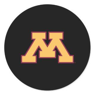 Minnesota Gold M Classic Round Sticker