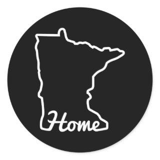 Minnesota Home Mn State Map Minnesotan Classic Round Sticker