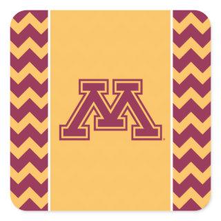 Minnesota Maroon and Gold M Square Sticker