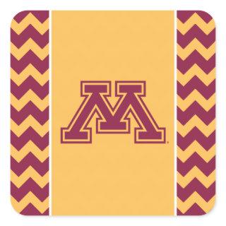 Minnesota Maroon and Gold M Square Sticker