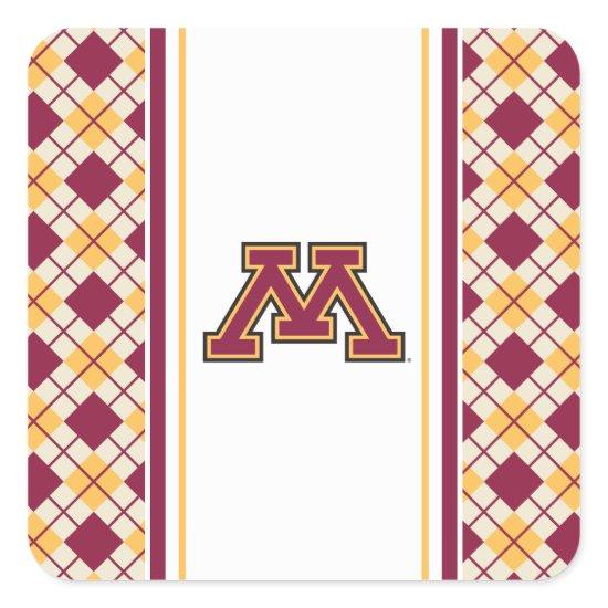 Minnesota Maroon & Gold M Square Sticker