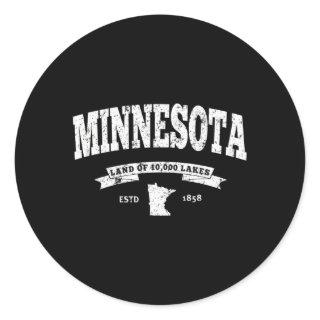 Minnesota Minnesota Mn Classic Round Sticker
