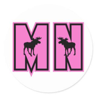 Minnesota Moose Classic Round Sticker