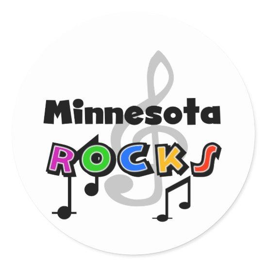 Minnesota Rocks Classic Round Sticker