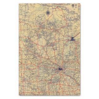 Minnesota standard map tissue paper