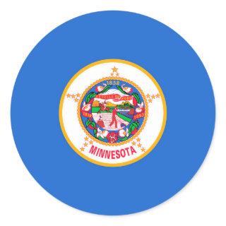 Minnesota State Flag Design Classic Round Sticker
