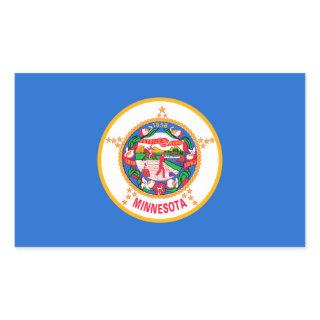 Minnesota State Flag Design Rectangular Sticker