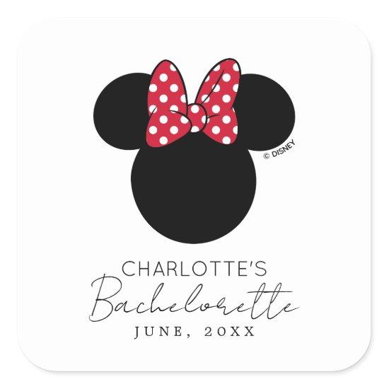 Minnie Mouse Bachelorette Party Weekend Square Sticker