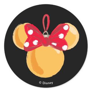 Minnie Mouse Christmas Ornament Classic Round Sticker