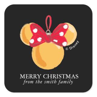 Minnie Mouse Christmas Ornament - Personalized Square Sticker
