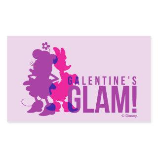 Minnie Mouse & Daisy Duck | Galentine's Glam! Rectangular Sticker