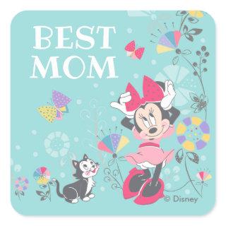 Minnie Mouse & Figaro - Happy Mother's Day Square Sticker