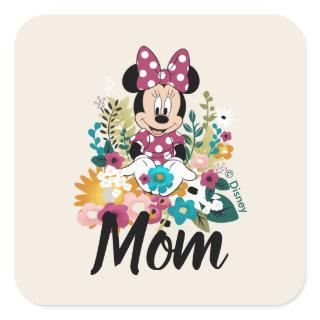 Minnie Mouse - Flowers for Mom Square Sticker