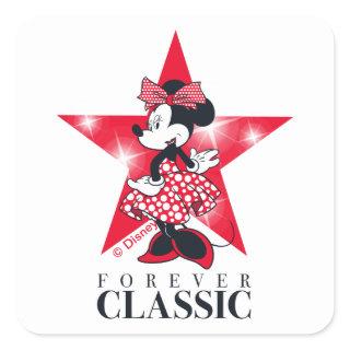 Minnie Mouse | Hollywood - Forever Classic Square Sticker